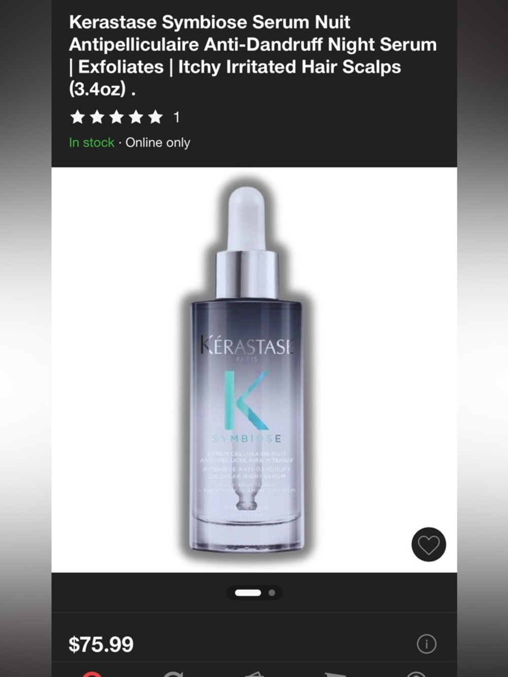 Kerastase Symbiose Night Serum in Teal and Silver NIB